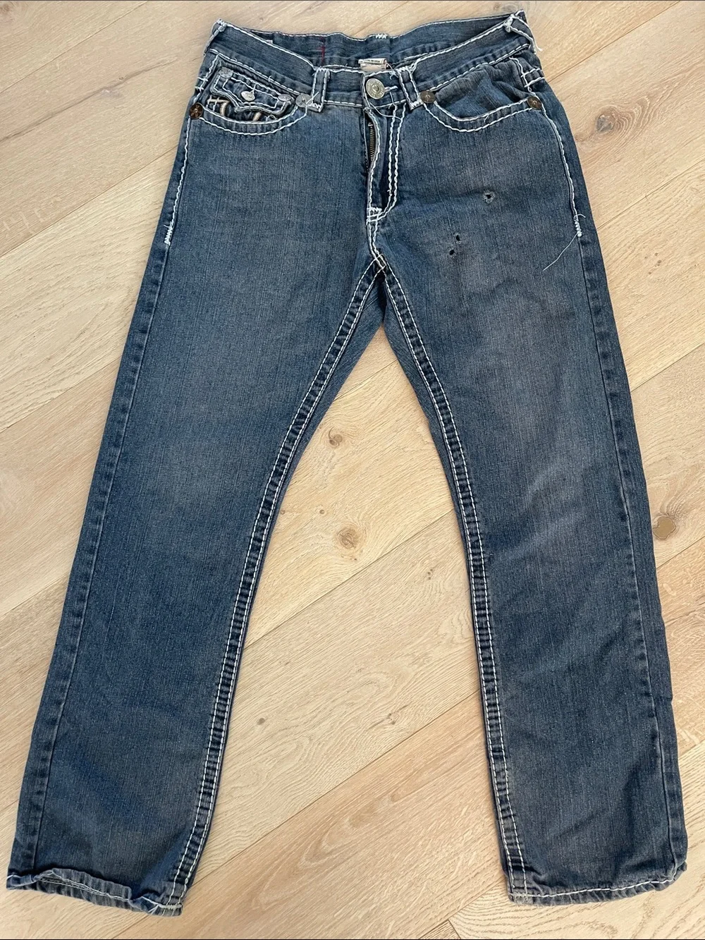 True Religion Joey Men’s Straight Jeans in Blue Denim 32x34